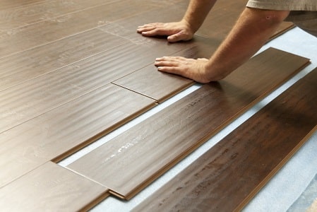 монтаж ламината с замками